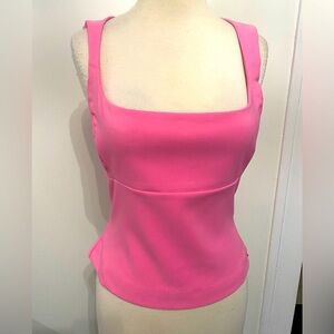 ZARA Pink Women's Squareneck Top - Size XXL- NEW